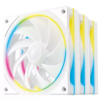 Ventilador de refrigeración para PC DeepCool FL12R SE 3in1 blanco — kit de 3 ventiladores, acabado blanco