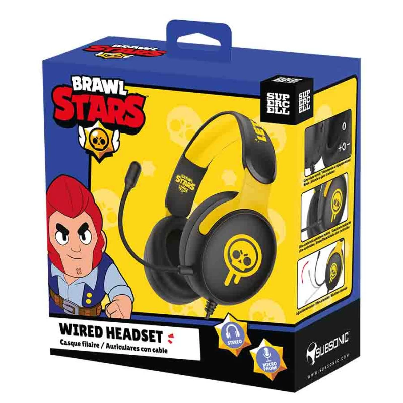 Auriculares gaming Subsonic Brawl Stars Drippy Skull