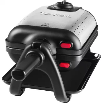 Gofrera Tefal WM756D 2 gofres 1200 W negro, acero inoxidable