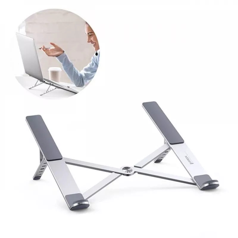Soporte para portátil UGREEN LP451 ajustable aleación de aluminio para portátiles de 8–17 pulgadas, 5 posiciones, plateado
