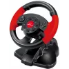 Volante ESPERANZA EG103 mando gaming — PC/PS2/PS3, 13 botones, vibración, sensor de aceleración, negro/rojo