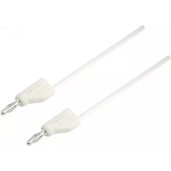 Cable de prueba VOLTCRAFT [conector macho 4 mm - conector macho 4 mm] 2 m Blanco MSB-300 (MSB-300-2-WS)
