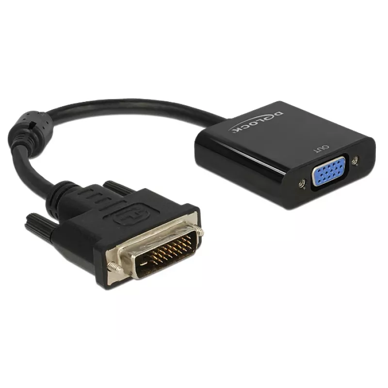 Delock - Convertidor de vídeo - Lontium LT8511 - DVI - VGA - negro - retail (65658)