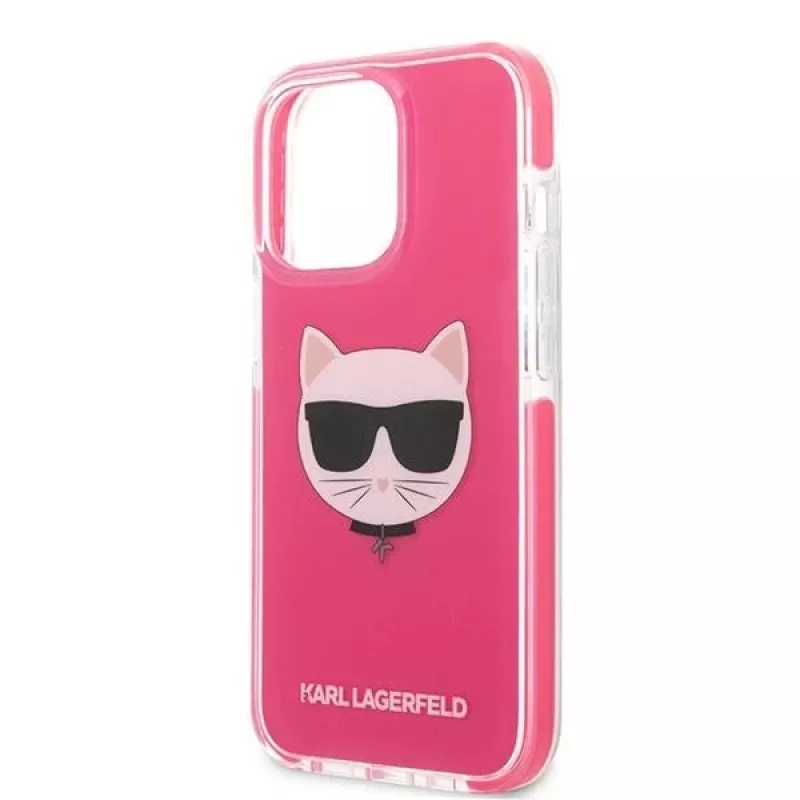 Karl Lagerfeld KLHCP13XTPECPI iPhone 13 Pro Max 6.7 funda rígida fucsia/FUSCHIA Choupette Head