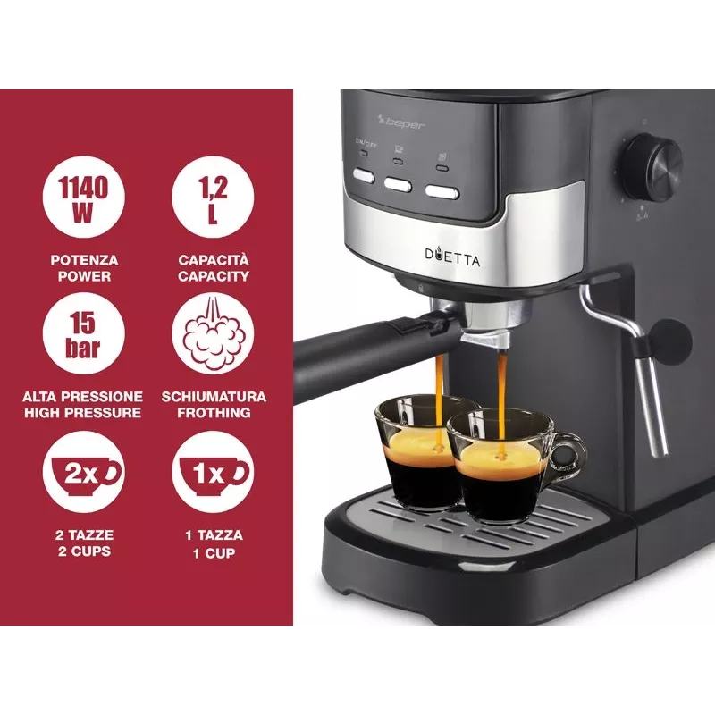 Cafetera Beper 1,25L P101CAF100