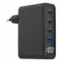 Gembird TA-UC-PDQC100LCD-01-BK Cargador para dispositivos móviles, portátil, smartphone, negro, carga rápida AC, interior