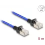 Cable de red DeLOCK RJ45 fino 5m Cat6A U/FTP azul