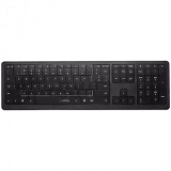 Teclado inalámbrico CLEVETURA CLVX 1 Touch-On-Keys AI, distribución ANSI US Windows, interruptores de tijera, carcasa de aluminio, RGB interactivo