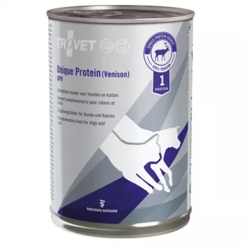 Comida húmeda para perros TROVET UPV Unique Protein Venison 400 g — fuente única de proteína limitada