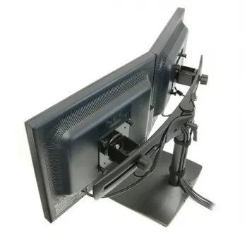 Ergotron DS100 – Base – horizontal – para 2 pantallas LCD – aluminio, acero – negro – tamaño de pantalla: hasta 61 cm (hasta 24 pulgadas)