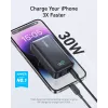 Anker PowerCore 533 - Batería externa - 10000 mAh - 30 vatios - 3 A (24 pines USB-C) - Negro (A1256G12)