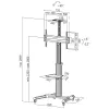 Carro/soporte multimedia LogiLink BP0025 blanco para pantalla plana