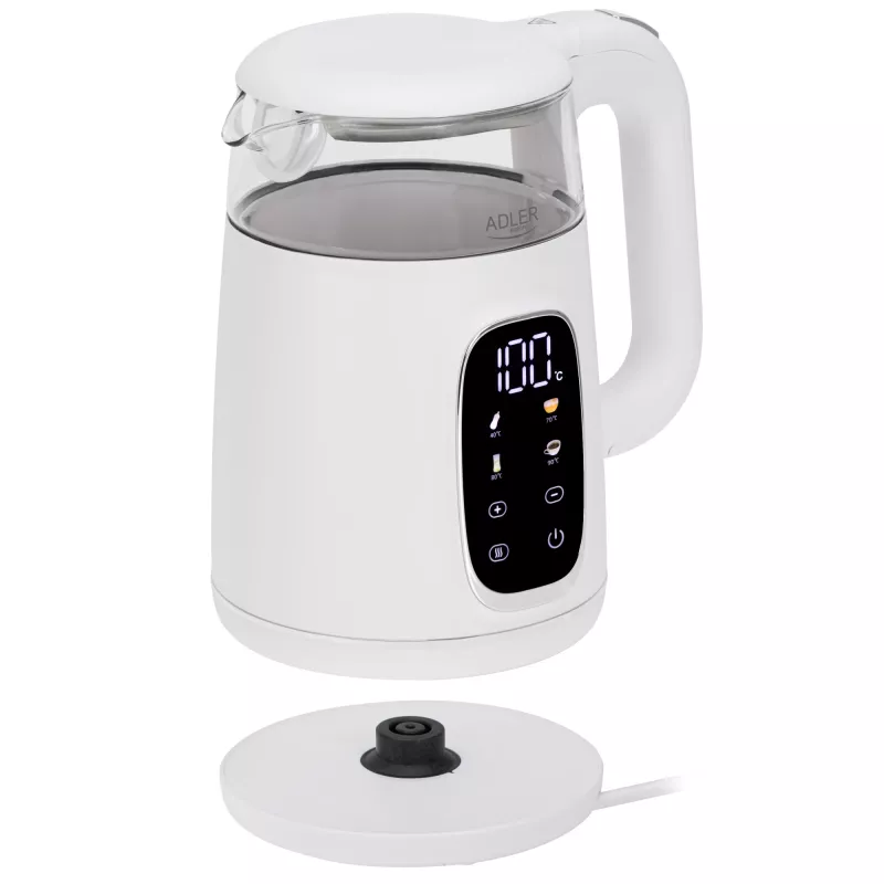Hervidor eléctrico ADLER AD 1305 blanco/plata