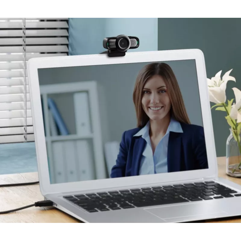 Webcam AUKEY PC-LM3 2 MP 1920 x 1080 píxeles USB 2.0 negro