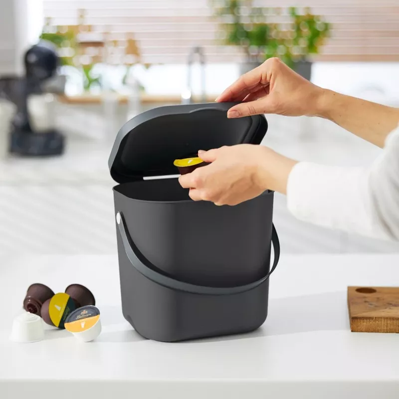 Rotho Albula contenedor para clasificar residuos 6 l, antracita