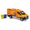 Vehículo de modelo BRUDER MB Sprinter camión de basura BR-02682, réplica de juguete a escala