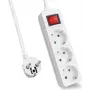 Regleta de enchufes helos CLASSIC 3 tomas 5,0 m con interruptor