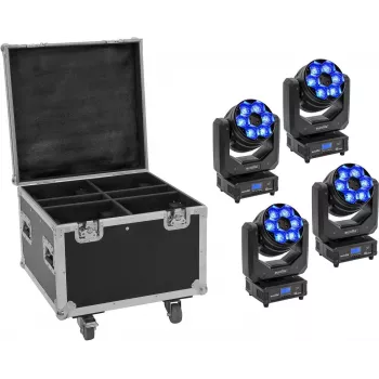 Luminaria EUROLITE TMH-H240 Beam Wash Flower Effect 4x — luminaria LED de efectos, unidad compacta