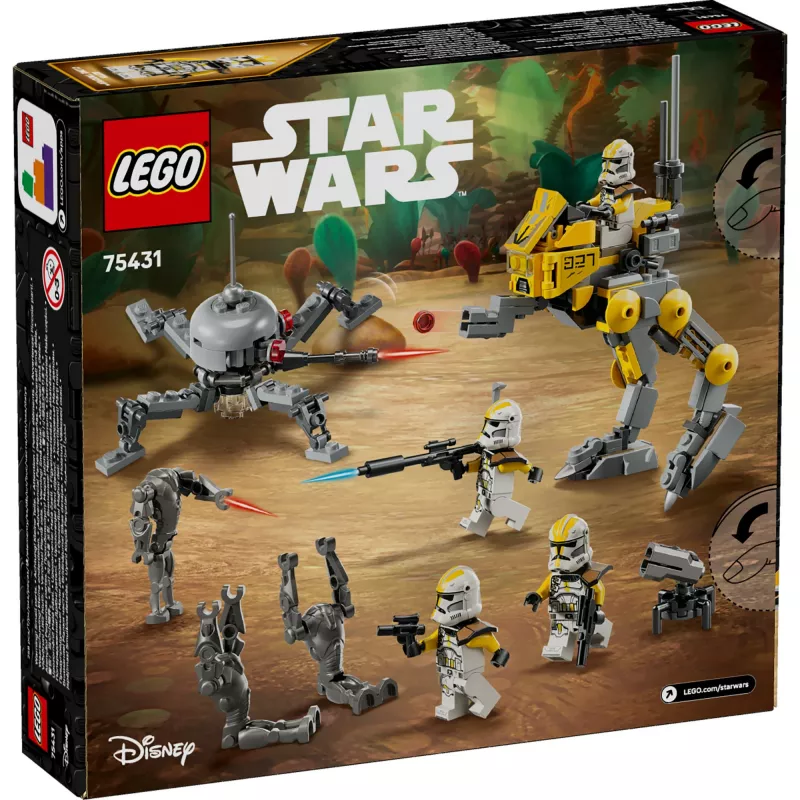 LEGO Star Wars set 327th Star Corps Clone Troopers Battle 75431 — 258 piezas, 7 minifiguras, edad 7+