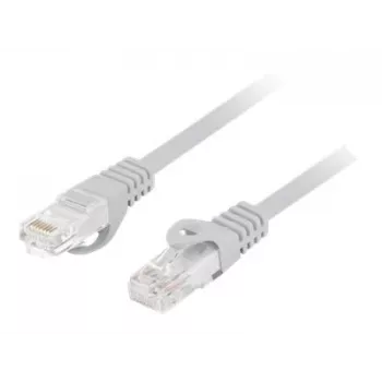 Cable de parcheo LANBERG Cat.6 UTP LSZH CU 1 m gris probado Fluke