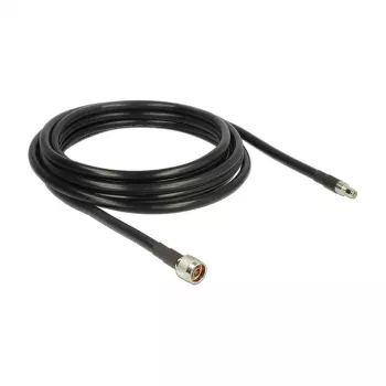 Cable coaxial DeLOCK 5 m RP-SMA CFD400 LLC400 negro