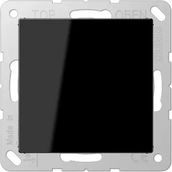 JUNG A 594-0 SW Tapa ciega con anillo de soporte, negro