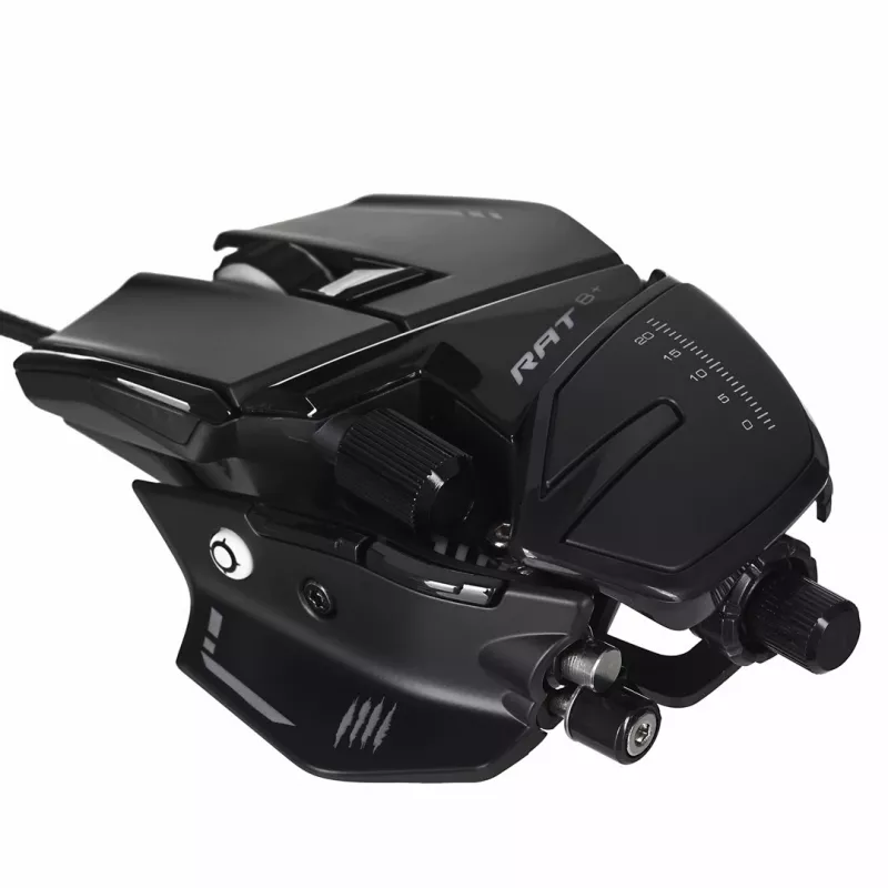 Ratón gaming MadCatz R.A.T. 8+ — Diestro, óptico, 16000 DPI, 11 botones, USB Type-A, 145 g
