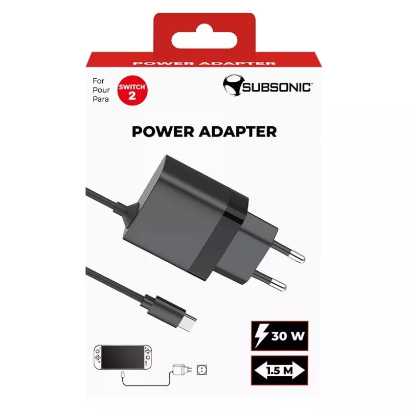 Fuente de alimentación SUBSONIC SA5713 para Switch 1/2 15V 2,5A