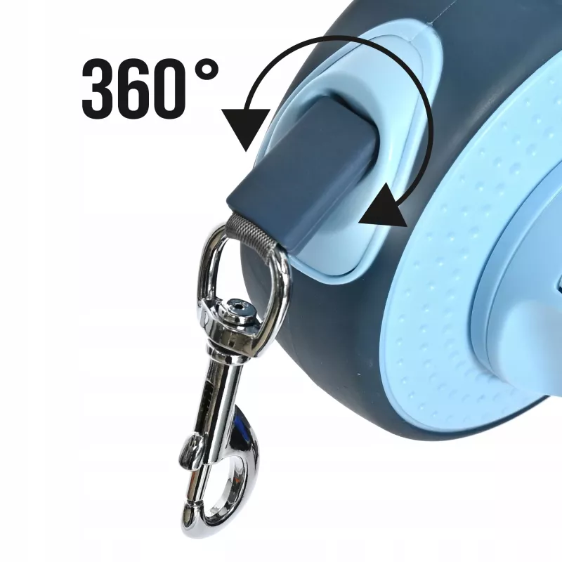 Correa retráctil para perro Extralink Pupilplanet 5 m con LED y dispensador de bolsas