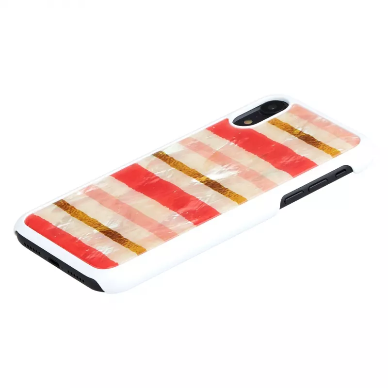 Funda protectora iKins para iPhone XR — diseño Short Cake, blanca