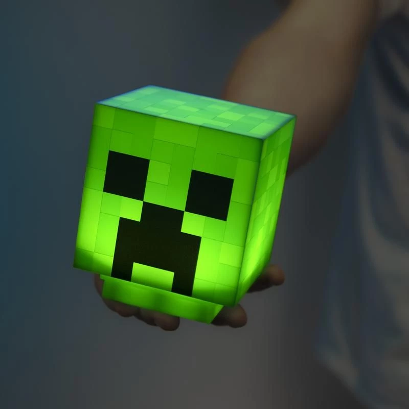 Luz Paladone Minecraft Creeper diseño 3D PP6595MCFV3 — lámpara de mesa/colgante