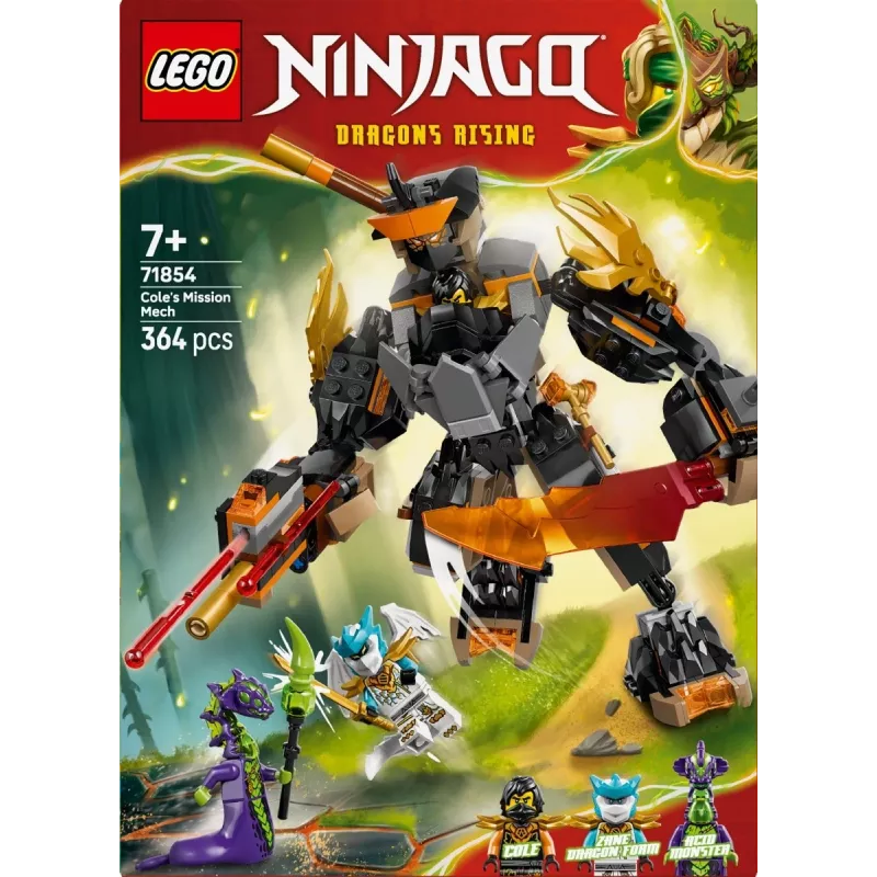 LEGO NINJAGO 71854 Mech de misión de Cole y dragón Zane