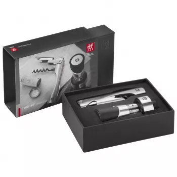 Set de herramientas de vino ZWILLING Sommelier — estuche rectangular 100×190×42 mm, 2 uds.