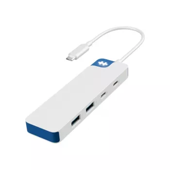Hub USB-C HYPER HyperDrive Flex HD5200BUGL — 4 puertos, azul