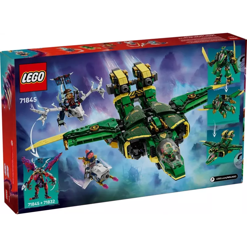 LEGO NINJAGO Set 71845 Lloyds Jet Mech — 1112 piezas, 5 minifiguras, alas móviles, altura 240 mm