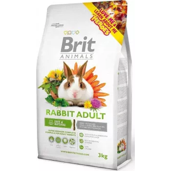 Brit Adult Complete pienso seco para conejos 3 kg – alimento completo para conejos adultos, 14% proteína, 20% fibra bruta