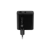 Cargador con cable para dispositivos móviles NATEC NUC-2143, 45 W, USB-C PD 3.0 + USB-A QC 3.0, 110–240 V, negro