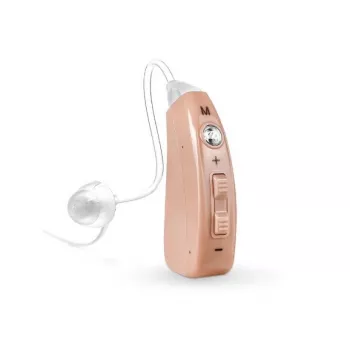 Amplificador de sonido Haxe JH351 recargable in-ear beige, frecuencia 950–3500 Hz, volumen de 4 niveles, a pilas