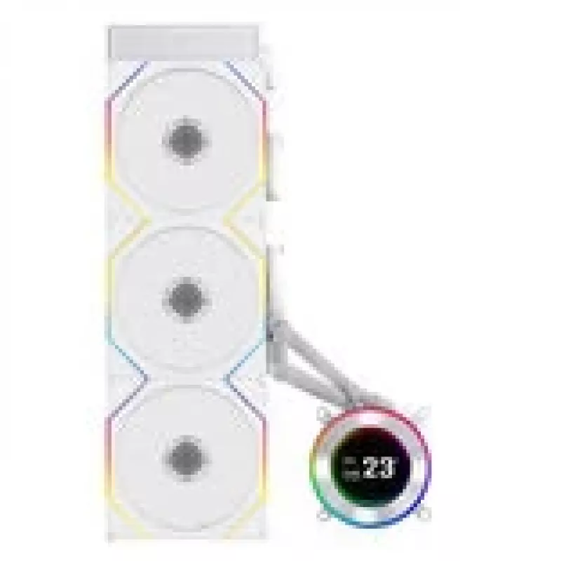 Refrigeración líquida todo en uno Lian Li Hydroshift II LCD-C 360TL — ventilador de 120 mm, 200–2600 rpm, FDB, blanco