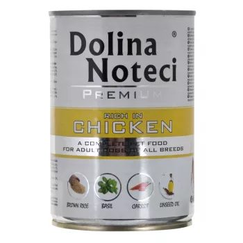 Comida húmeda para perros Dolina Noteci Premium Adult ternera pollo cerdo 400 g, sin gluten, sin conservantes