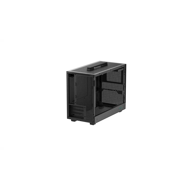 DeepCool CH160 PLUS R-CH160-BKNGM0-G caja compacta para ordenador (SFF), Mini-ITX/Micro-ATX, cristal templado, negra