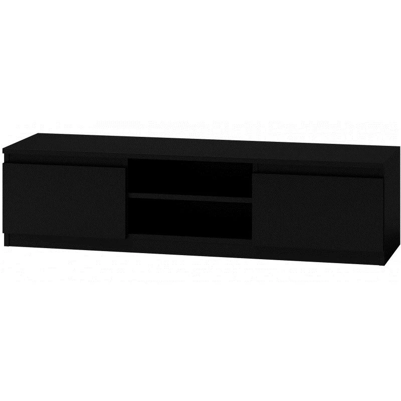 Mueble TV Topeshop RTV140 CZARNY con 2 estantes
