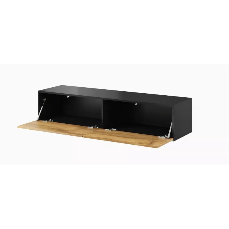 Conjunto de armarios de salón Cama VIGO 13 negro/roble wotan