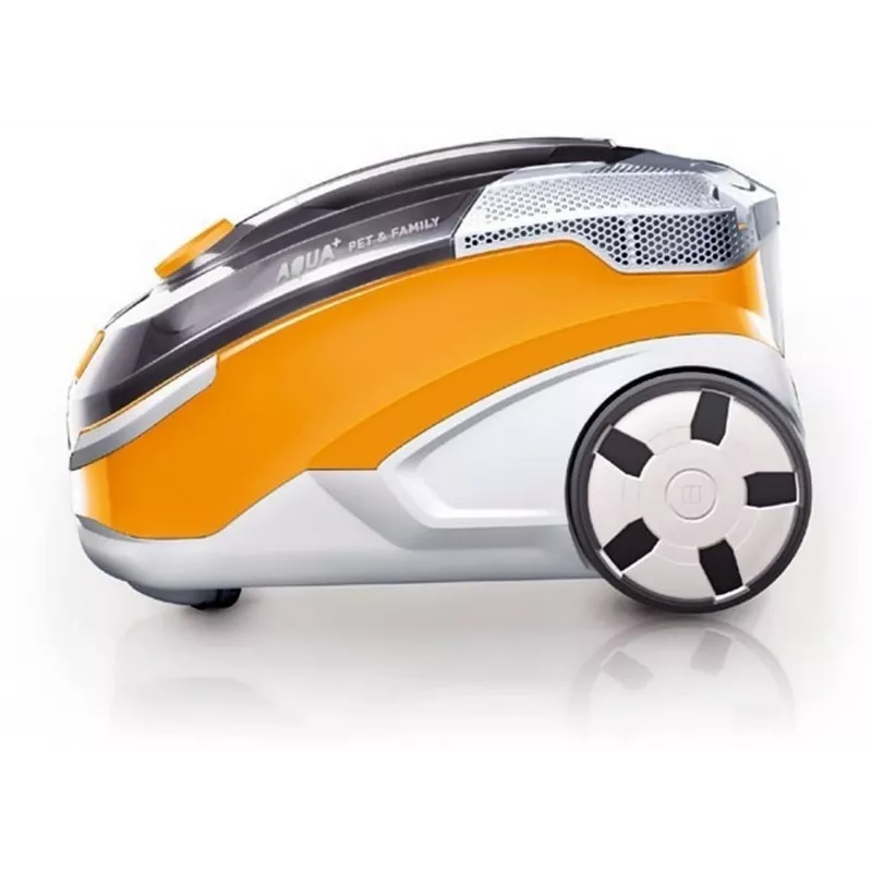 Aspirador de suelo THOMAS Aqua + Pet & Family 1,8 L — Aspirador en seco y húmedo, 1700 W, naranja/gris