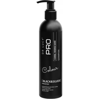 Champú DR Lucy para pelo oscuro plata y negro
