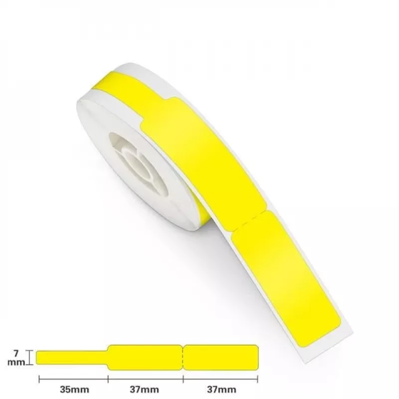 NIIMBOT RXL12.5109-65Y etiquetas térmicas 12,5 x 109 mm, 65 etiquetas por rollo, amarillas, para D11/D110
