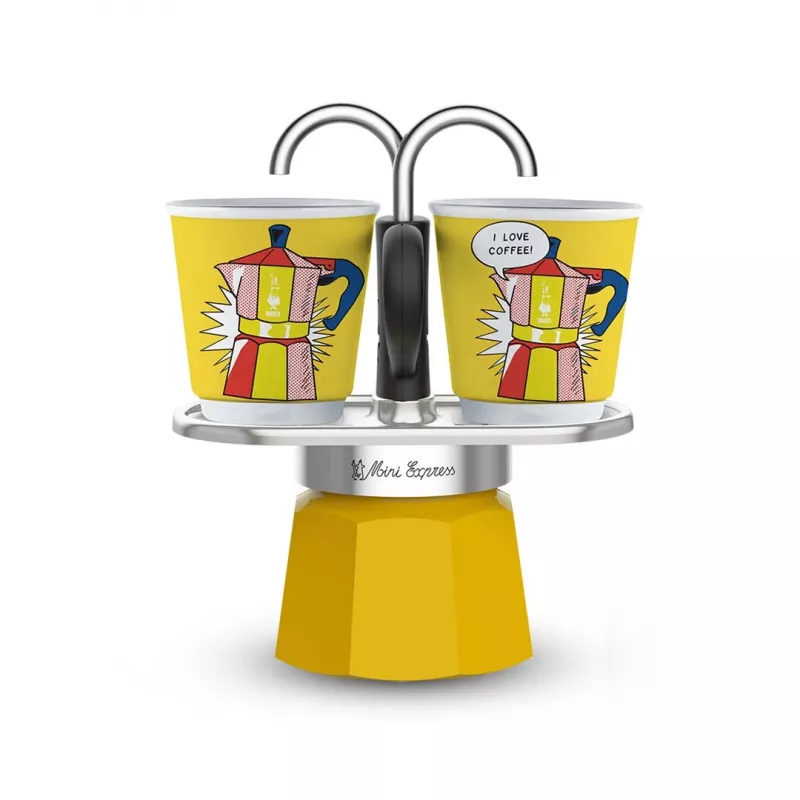 Set de café Bialetti Mini Lichtenstein + 2 tazas