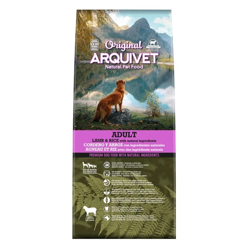 ARQUIVET Original Adult comida seca para perros con cordero y arroz, 12 kg