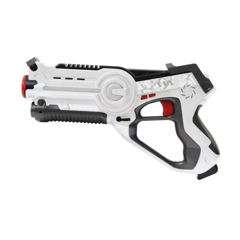 Jamara 410065 Impulse Laser Bug Hunt Set, pistola láser de juguete con diana, blanco/naranja