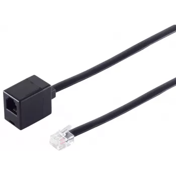Cable alargador telefónico ShiverPeaks 70230-6/6 — modular RJ ISDN, cableado 6/6, conector Western
